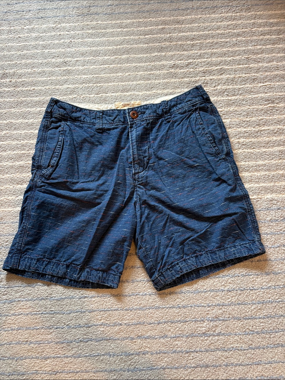 Hollister Navy Blue Flat Front Men's Shorts